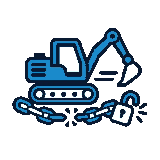 theft icon three colour