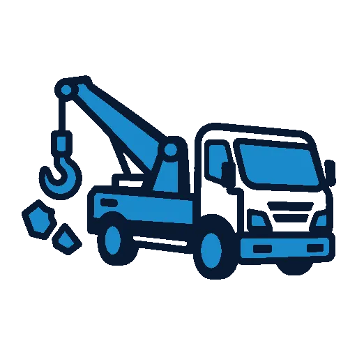 towing recovery debris removal icon